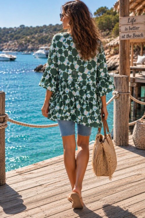Robe tunique courte Les nouveautés bohème chic