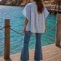 Chemise ample motif vichy La Isla Bonita blouse d'été Chemise ample motif vichy La Isla Bonita blouse d'été